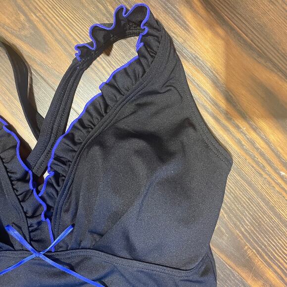 Gabar One Piece Ruffle Front Halter Neck Swimsuit size 16 - Picture 5 of 12